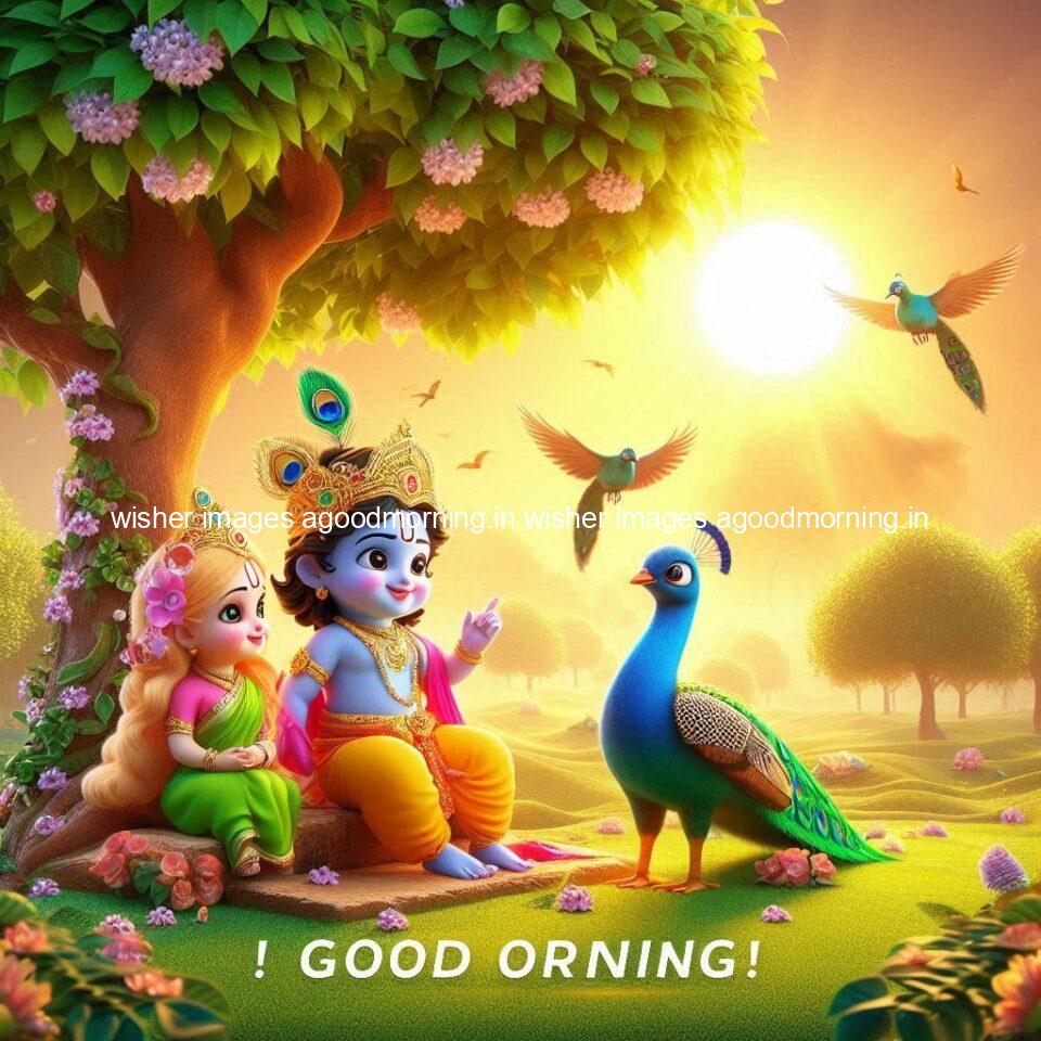 krishna-cartoon-images-hd-wallpapers-beautiful-garden-with-sun-rise-behind-he-krishna-ji-with-peacock-are-seating-1-960x960 105+ krishna Cartoon Images HD Wallpapers Free Download