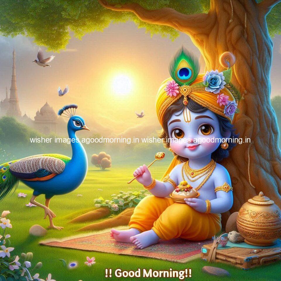 krishna-cartoon-images-hd-wallpapers-beautiful-garden-with-sun-rise-behind-he-krishna-ji-with-peacock-are-seating-101-960x960 105+ krishna Cartoon Images HD Wallpapers Free Download