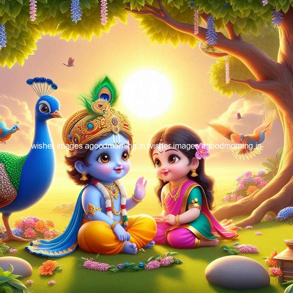 krishna-cartoon-images-hd-wallpapers-beautiful-garden-with-sun-rise-behind-he-krishna-ji-with-peacock-are-seating-15-960x960 105+ krishna Cartoon Images HD Wallpapers Free Download