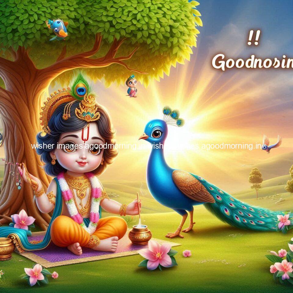 krishna-cartoon-images-hd-wallpapers-beautiful-garden-with-sun-rise-behind-he-krishna-ji-with-peacock-are-seating-17-960x960 105+ krishna Cartoon Images HD Wallpapers Free Download