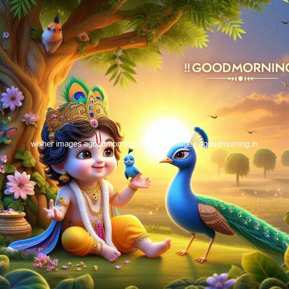 krishna-cartoon-images-hd-wallpapers-beautiful-garden-with-sun-rise-behind-he-krishna-ji-with-peacock-are-seating-19-960x960 105+ krishna Cartoon Images HD Wallpapers Free Download