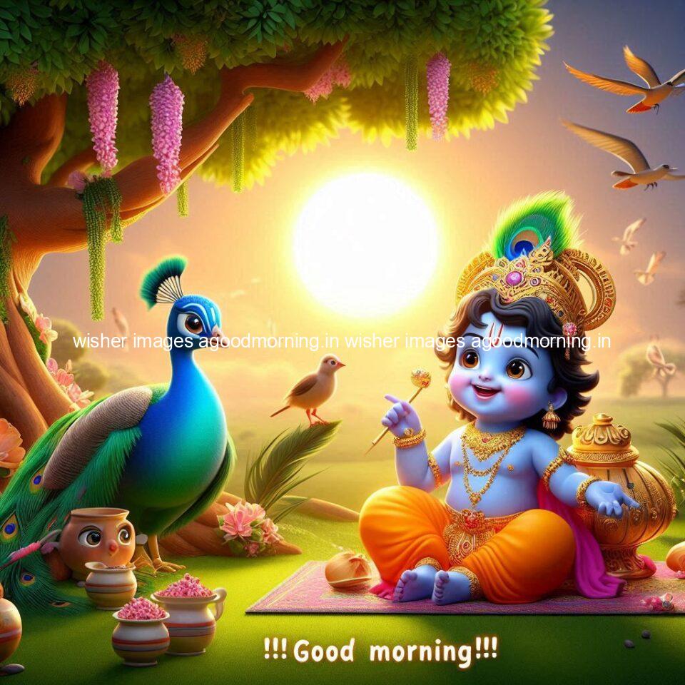 krishna-cartoon-images-hd-wallpapers-beautiful-garden-with-sun-rise-behind-he-krishna-ji-with-peacock-are-seating-38-960x960 105+ krishna Cartoon Images HD Wallpapers Free Download