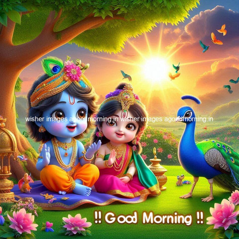 krishna-cartoon-images-hd-wallpapers-beautiful-garden-with-sun-rise-behind-he-krishna-ji-with-peacock-are-seating-47-960x960 105+ krishna Cartoon Images HD Wallpapers Free Download