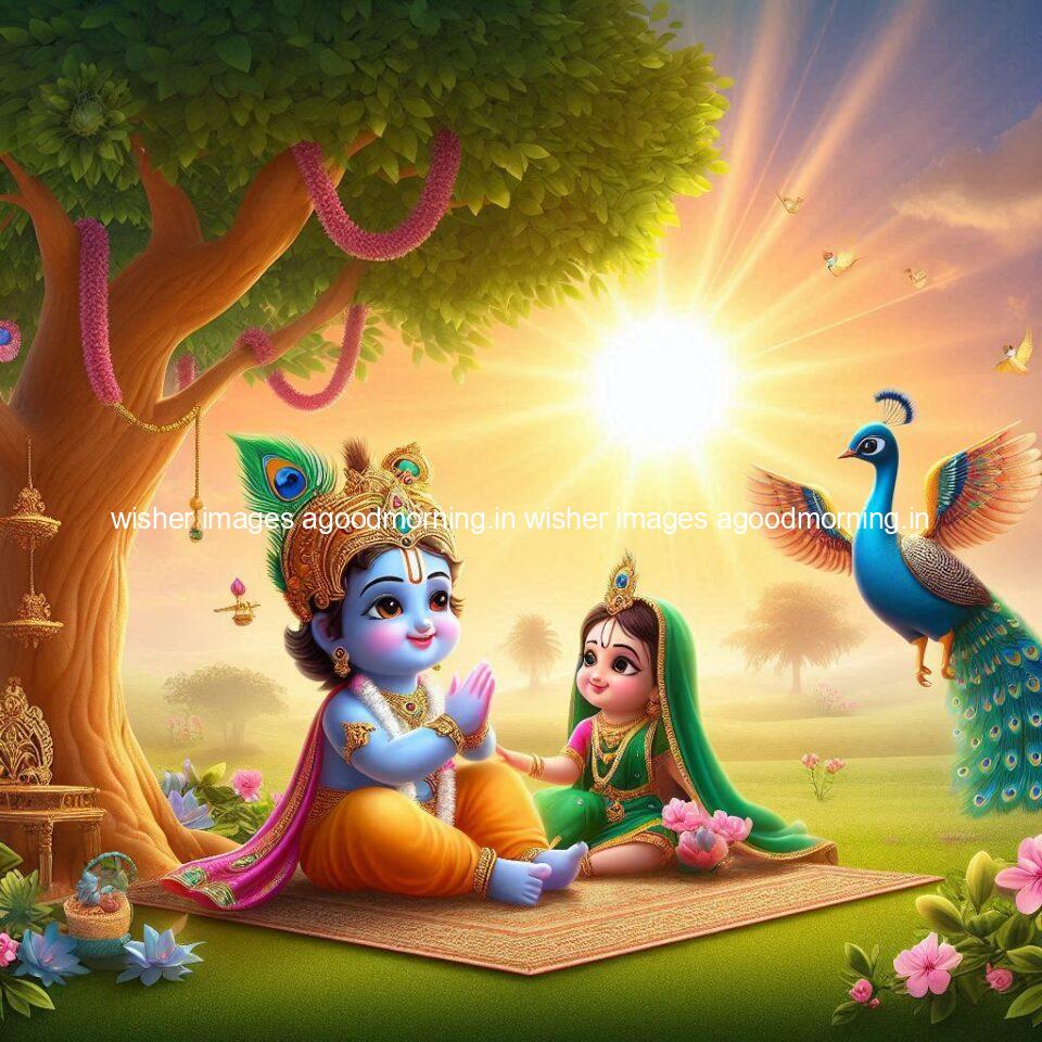 krishna-cartoon-images-hd-wallpapers-beautiful-garden-with-sun-rise-behind-he-krishna-ji-with-peacock-are-seating-6-960x960 105+ krishna Cartoon Images HD Wallpapers Free Download