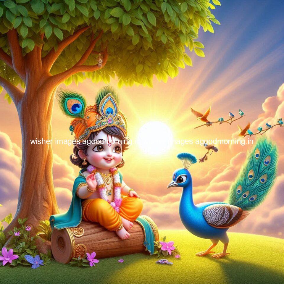 krishna-cartoon-images-hd-wallpapers-beautiful-garden-with-sun-rise-behind-he-krishna-ji-with-peacock-are-seating-7-960x960 105+ krishna Cartoon Images HD Wallpapers Free Download