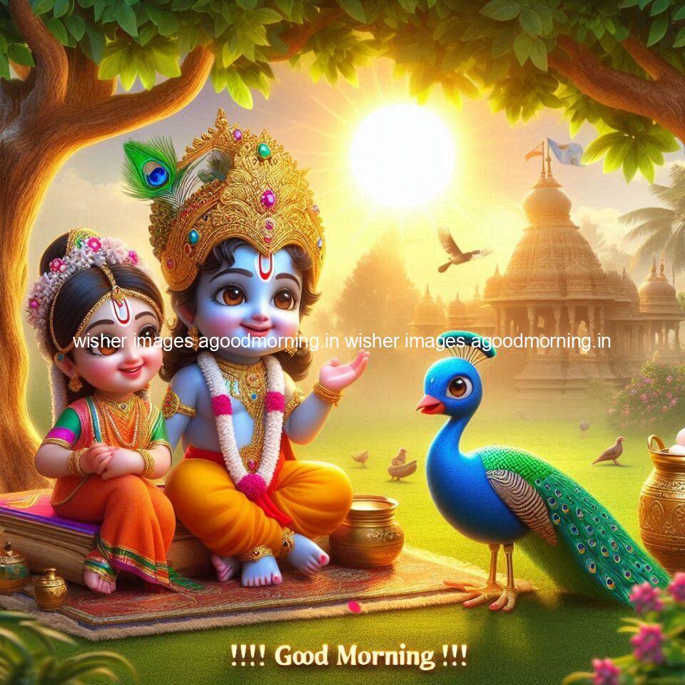 krishna-cartoon-images-hd-wallpapers-beautiful-garden-with-sun-rise-behind-he-krishna-ji-with-peacock-are-seating-82-960x960 105+ krishna Cartoon Images HD Wallpapers Free Download