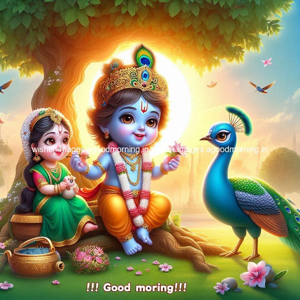 krishna-cartoon-images-hd-wallpapers-beautiful-garden-with-sun-rise-behind-he-krishna-ji-with-peacock-are-seating-83-960x960 105+ krishna Cartoon Images HD Wallpapers Free Download