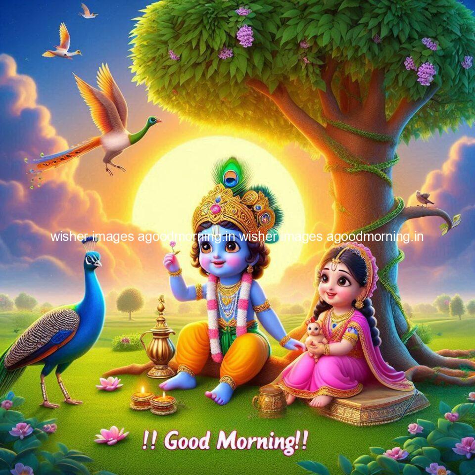 krishna-cartoon-images-hd-wallpapers-beautiful-garden-with-sun-rise-behind-he-krishna-ji-with-peacock-are-seating-89-960x960 105+ krishna Cartoon Images HD Wallpapers Free Download