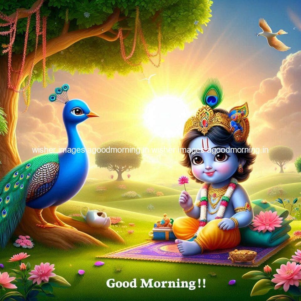 krishna-cartoon-images-hd-wallpapers-beautiful-garden-with-sun-rise-behind-he-krishna-ji-with-peacock-are-seating-9-960x960 105+ krishna Cartoon Images HD Wallpapers Free Download