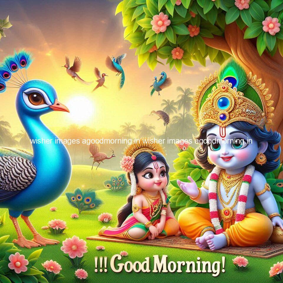 krishna-cartoon-images-hd-wallpapers-beautiful-garden-with-sun-rise-behind-he-krishna-ji-with-peacock-are-seating-91-960x960 105+ krishna Cartoon Images HD Wallpapers Free Download