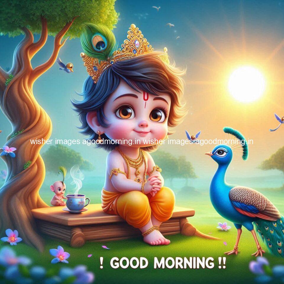 krishna-cartoon-images-hd-wallpapers-beautiful-garden-with-sun-rise-behind-he-krishna-ji-with-peacock-are-seating-98-960x960 105+ krishna Cartoon Images HD Wallpapers Free Download