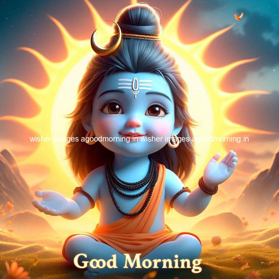 120+ Load shiva Good morning images Free Download & Share 24 load shiva kids good morning shiv images beautiful background behind the shiva sun is placed ()