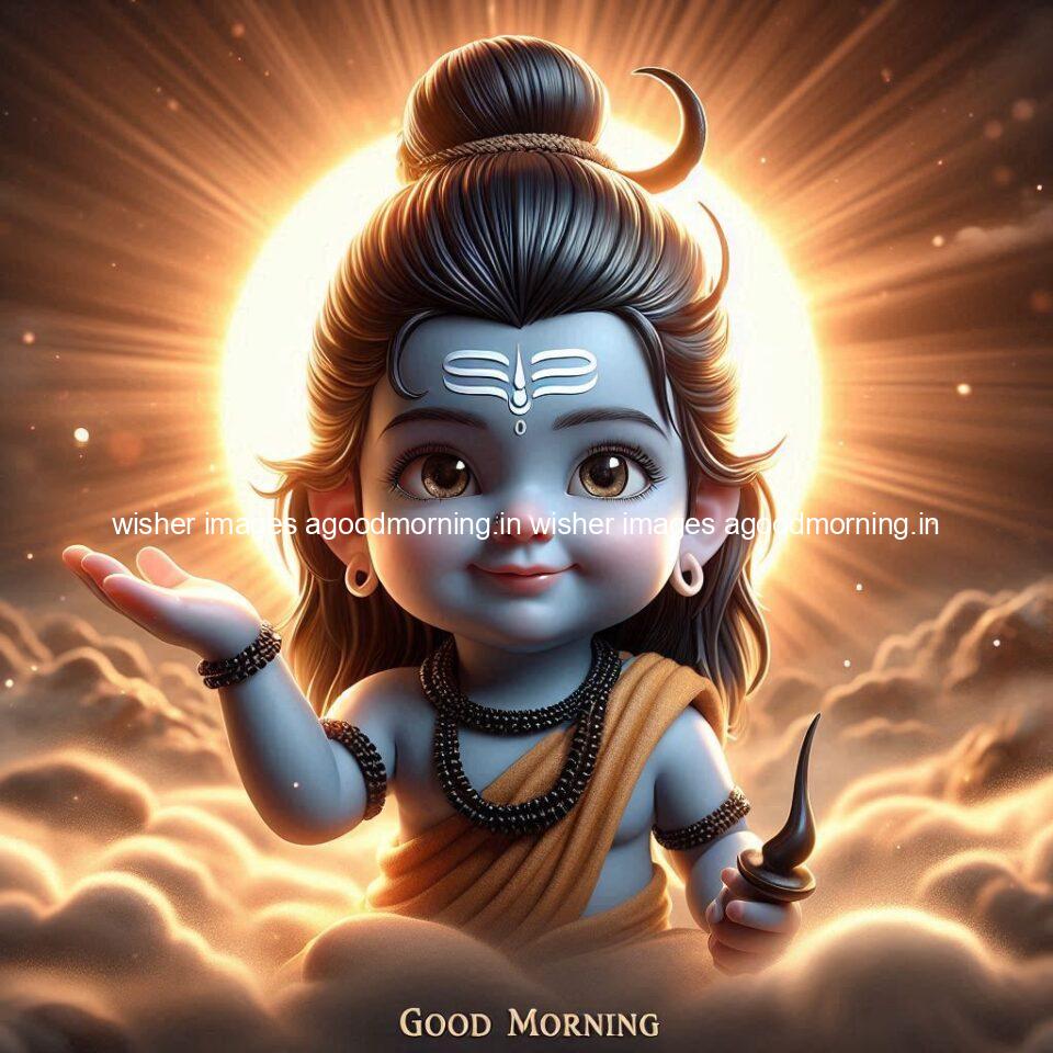 120+ Load shiva Good morning images Free Download & Share 29 load shiva kids good morning shiv images beautiful background behind the shiva sun is placed ()