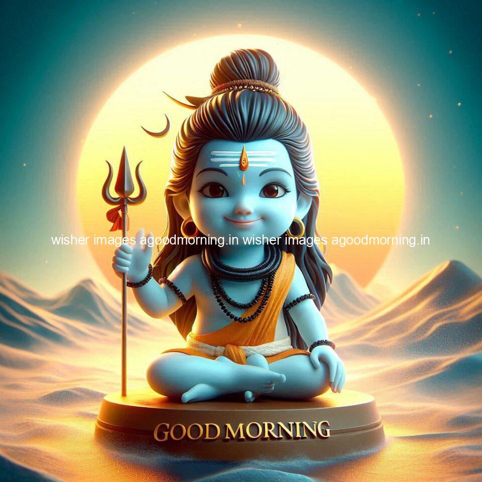 load shiva kids good morning shiv images beautiful background behind the shiva sun is placed ()