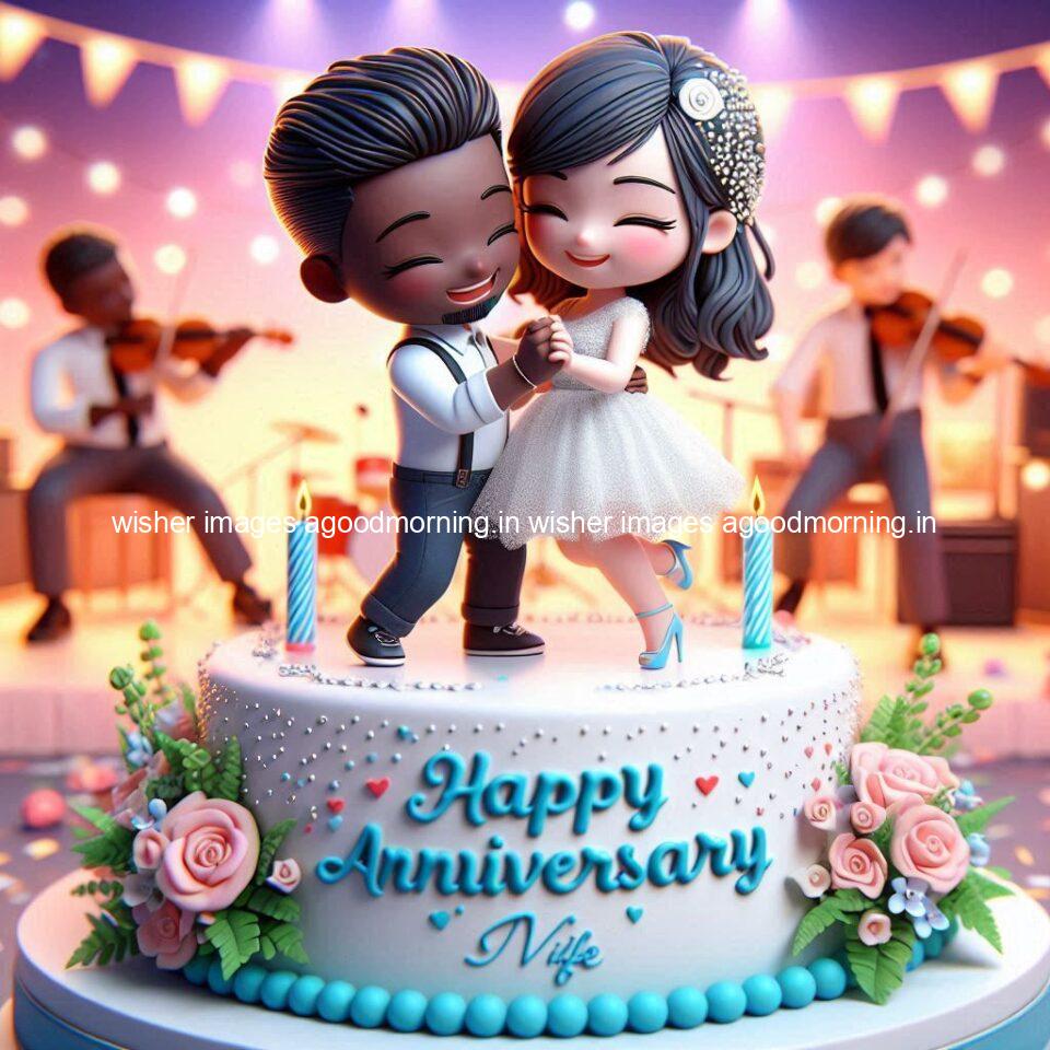 121+ Wedding anniversary wishes for couple Free Download 103 wedding anniversary wishes for couple beautiful cake with couple is enjoy happy anniversary images ()