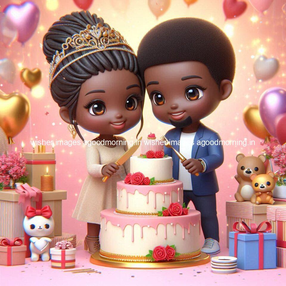 wedding anniversary wishes for couple beautiful cake with couple is enjoy happy anniversary images ()