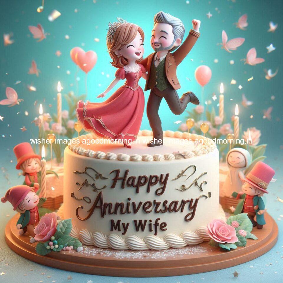 121+ Wedding anniversary wishes for couple Free Download 111 wedding anniversary wishes for couple beautiful cake with couple is enjoy happy anniversary images ()
