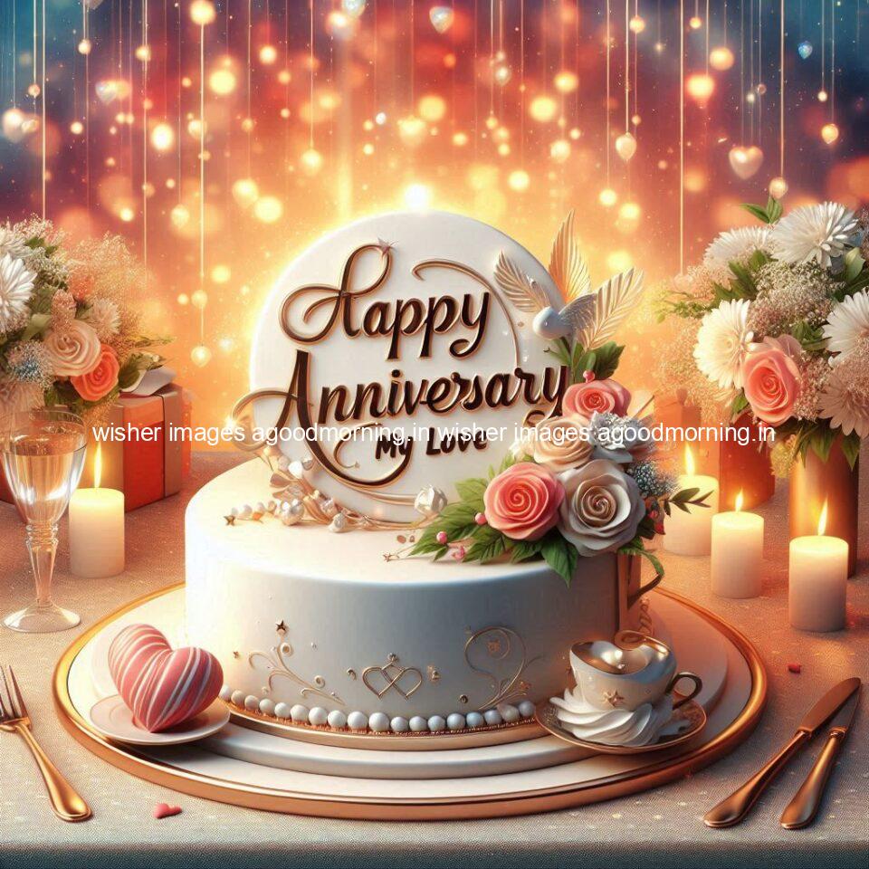 121+ Wedding anniversary wishes for couple Free Download 19 wedding anniversary wishes for couple beautiful cake with couple is enjoy happy anniversary images ()