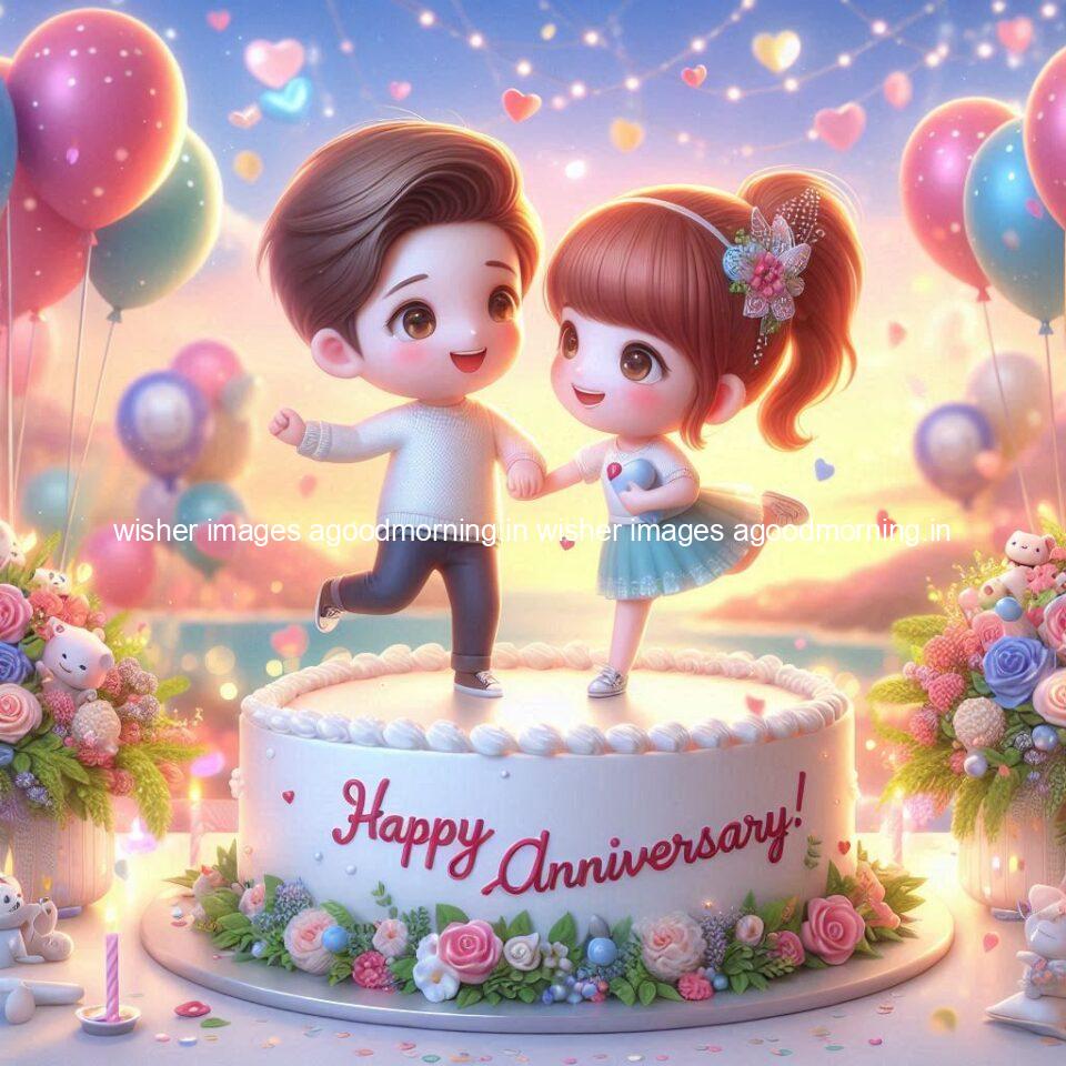 121+ Wedding anniversary wishes for couple Free Download 20 wedding anniversary wishes for couple beautiful cake with couple is enjoy happy anniversary images ()