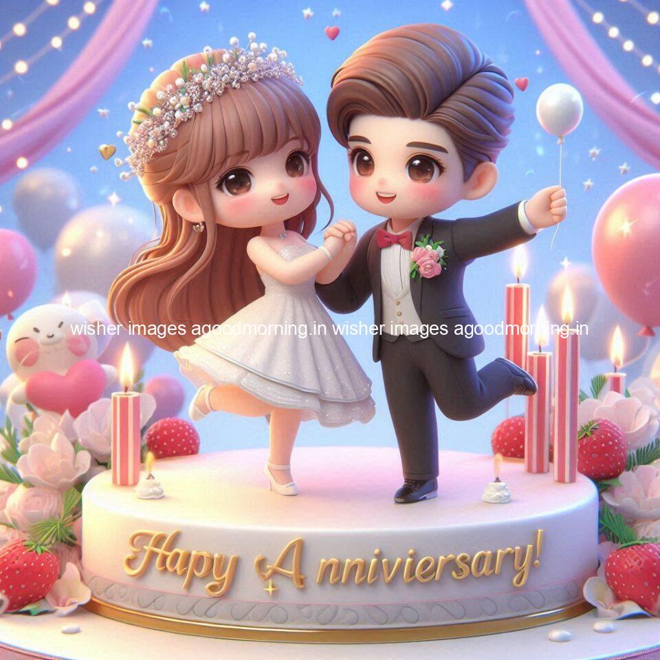 121+ Wedding anniversary wishes for couple Free Download 30 wedding anniversary wishes for couple beautiful cake with couple is enjoy happy anniversary images ()