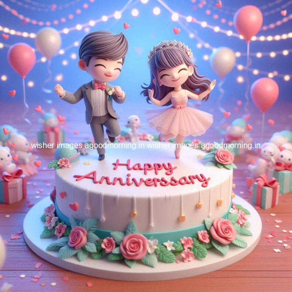 121+ Wedding anniversary wishes for couple Free Download 31 wedding anniversary wishes for couple beautiful cake with couple is enjoy happy anniversary images ()