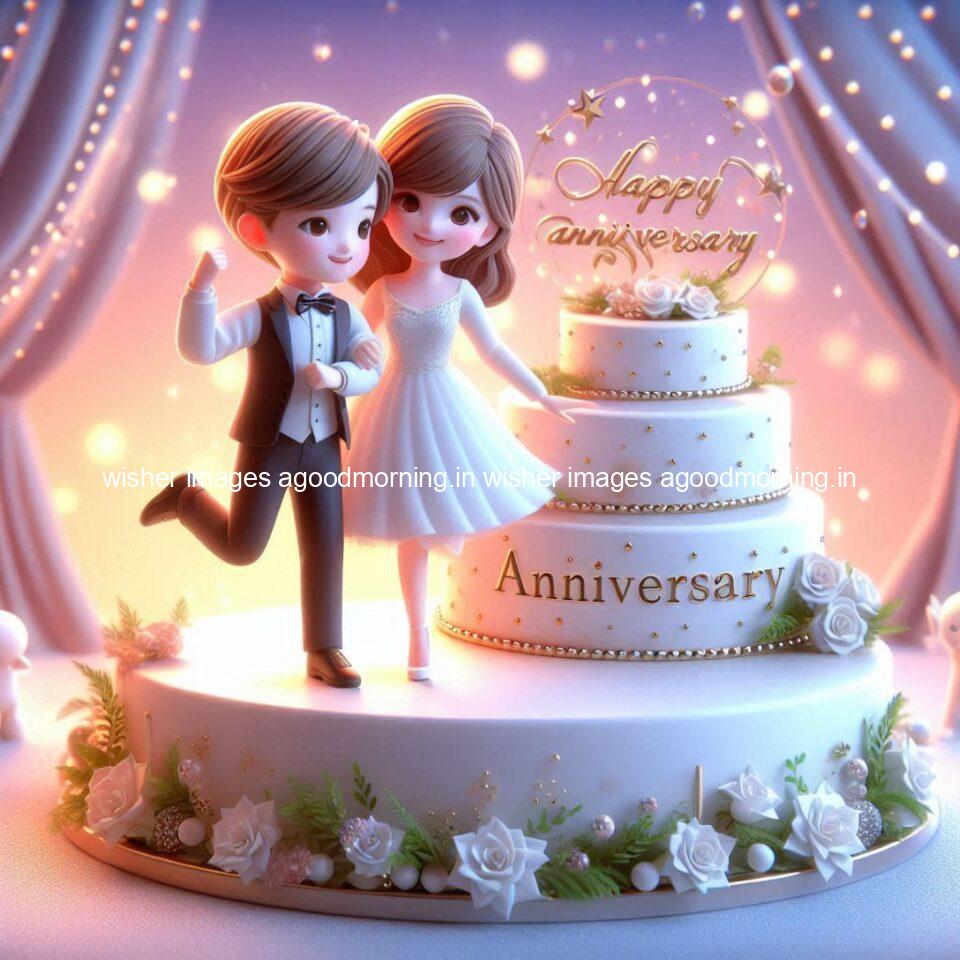 121+ Wedding anniversary wishes for couple Free Download 32 wedding anniversary wishes for couple beautiful cake with couple is enjoy happy anniversary images ()