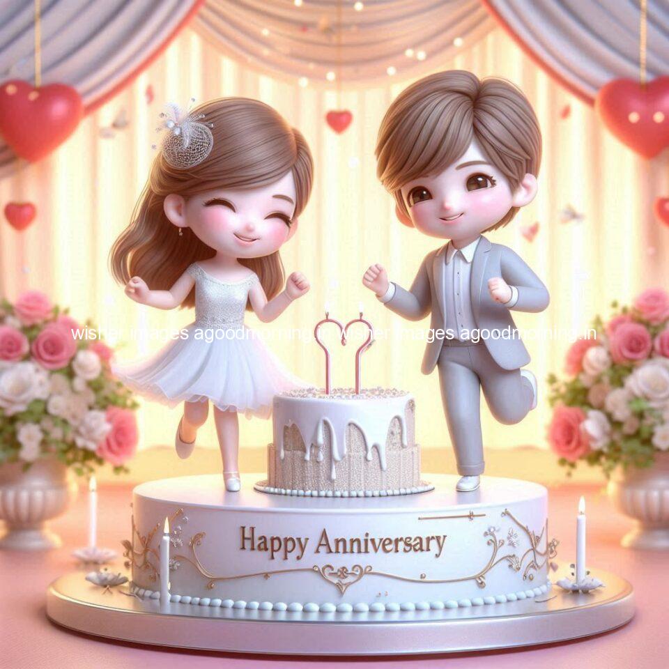 121+ Wedding anniversary wishes for couple Free Download 38 wedding anniversary wishes for couple beautiful cake with couple is enjoy happy anniversary images ()