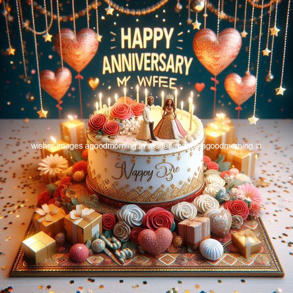 121+ Wedding anniversary wishes for couple Free Download 45 wedding anniversary wishes for couple beautiful cake with couple is enjoy happy anniversary images ()
