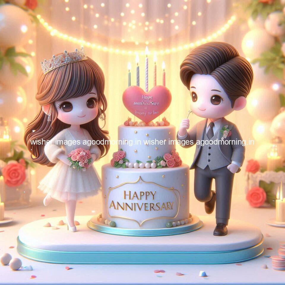 121+ Wedding anniversary wishes for couple Free Download 48 wedding anniversary wishes for couple beautiful cake with couple is enjoy happy anniversary images ()