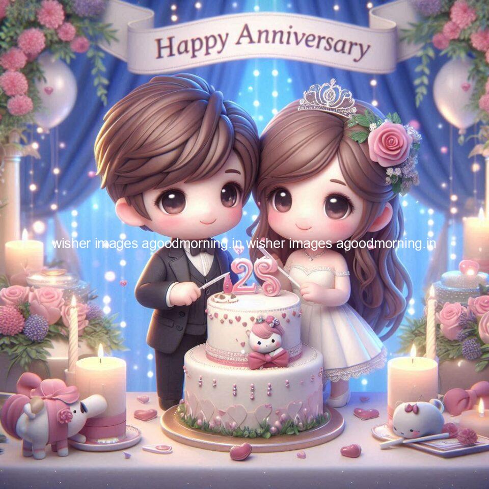 121+ Wedding anniversary wishes for couple Free Download 59 wedding anniversary wishes for couple beautiful cake with couple is enjoy happy anniversary images ()