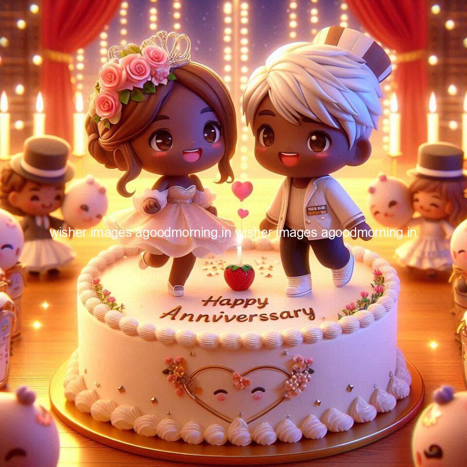 121+ Wedding anniversary wishes for couple Free Download 63 wedding anniversary wishes for couple beautiful cake with couple is enjoy happy anniversary images ()