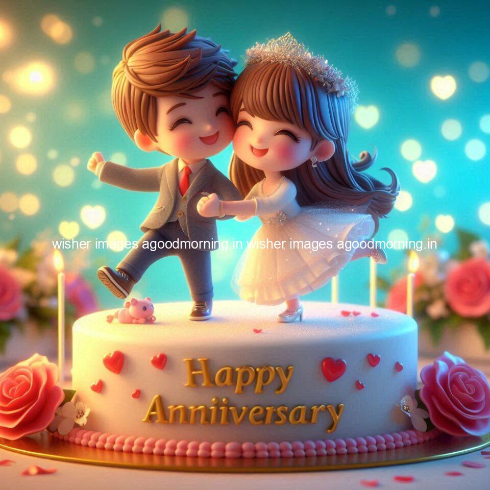 121+ Wedding anniversary wishes for couple Free Download 68 wedding anniversary wishes for couple beautiful cake with couple is enjoy happy anniversary images ()