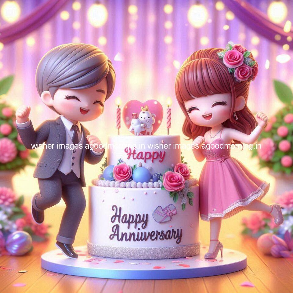 121+ Wedding anniversary wishes for couple Free Download 71 wedding anniversary wishes for couple beautiful cake with couple is enjoy happy anniversary images ()
