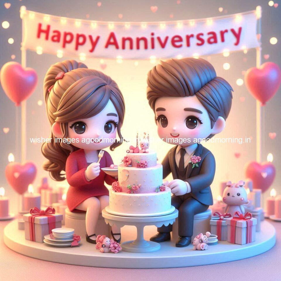 121+ Wedding anniversary wishes for couple Free Download 72 wedding anniversary wishes for couple beautiful cake with couple is enjoy happy anniversary images ()