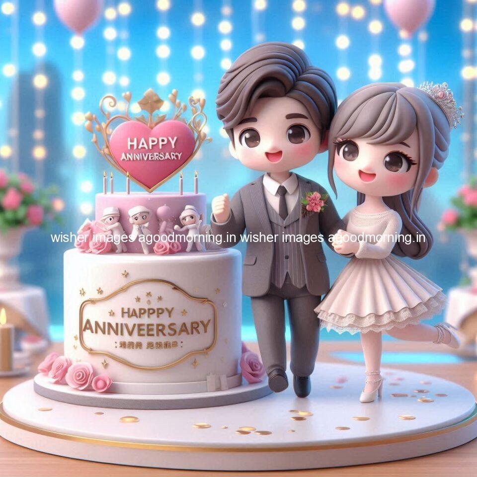 121+ Wedding anniversary wishes for couple Free Download 73 wedding anniversary wishes for couple beautiful cake with couple is enjoy happy anniversary images ()