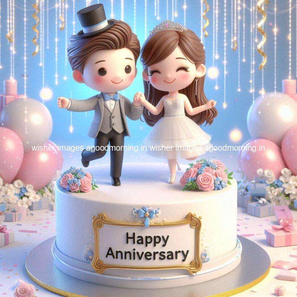 121+ Wedding anniversary wishes for couple Free Download 78 wedding anniversary wishes for couple beautiful cake with couple is enjoy happy anniversary images ()