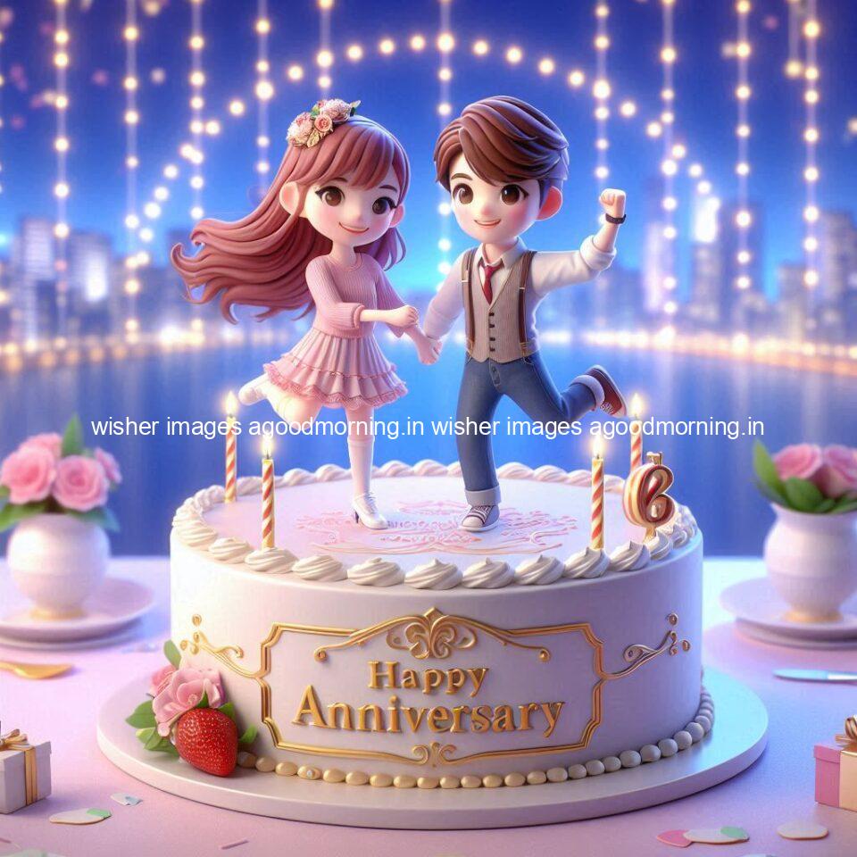 121+ Wedding anniversary wishes for couple Free Download 9 wedding anniversary wishes for couple beautiful cake with couple is enjoy happy anniversary images ()