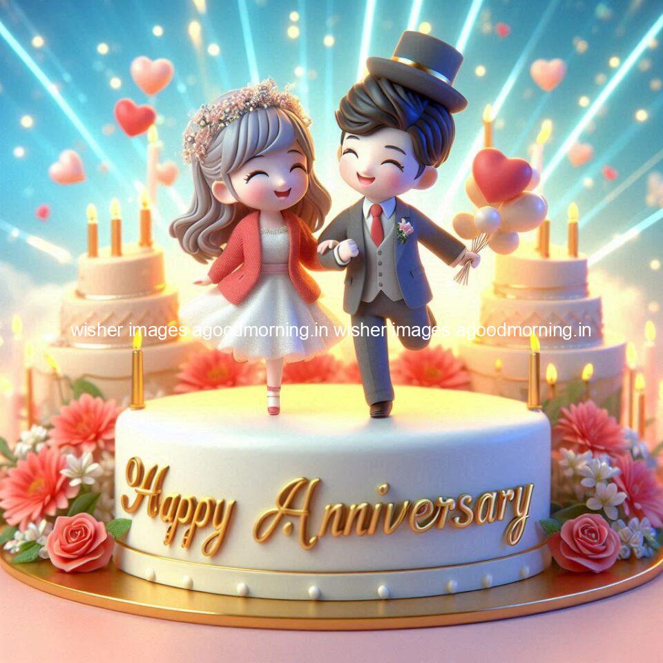 121+ Wedding anniversary wishes for couple Free Download 87 wedding anniversary wishes for couple beautiful cake with couple is enjoy happy anniversary images ()