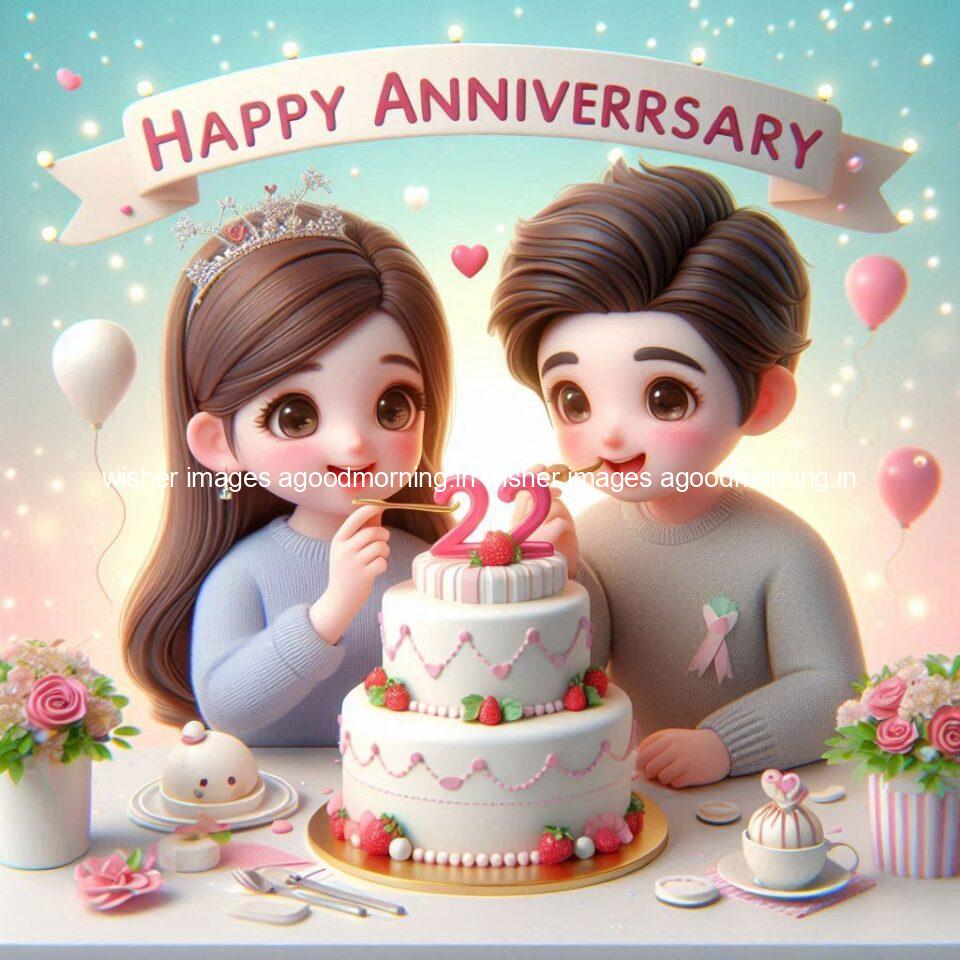 121+ Wedding anniversary wishes for couple Free Download 92 wedding anniversary wishes for couple beautiful cake with couple is enjoy happy anniversary images ()