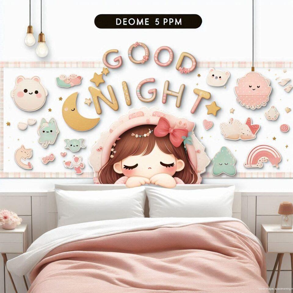 Good night images with sleeping 2024 2 Good night images with sleeping boy and girl sleeping vibes with good night colourful beautiful background ()