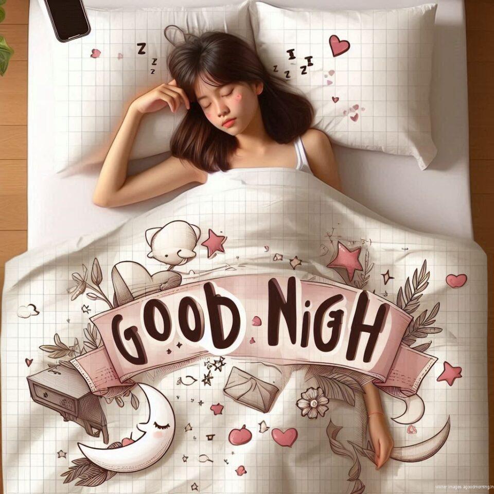 Good night images with sleeping 2024 71 Good night images with sleeping boy and girl sleeping vibes with good night colourful beautiful background ()