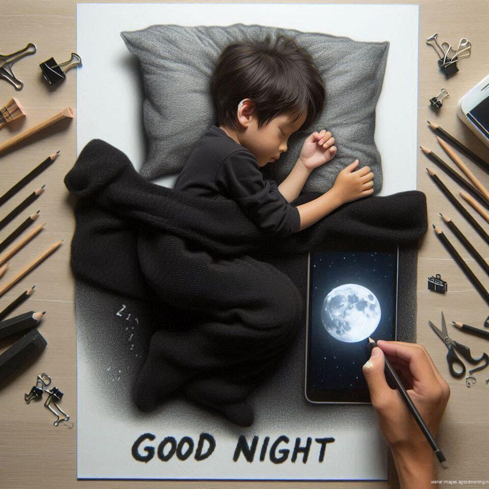 Good night images with sleeping 2024 104 Good night images with sleeping boy and girl sleeping vibes with good night colourful beautiful background ()