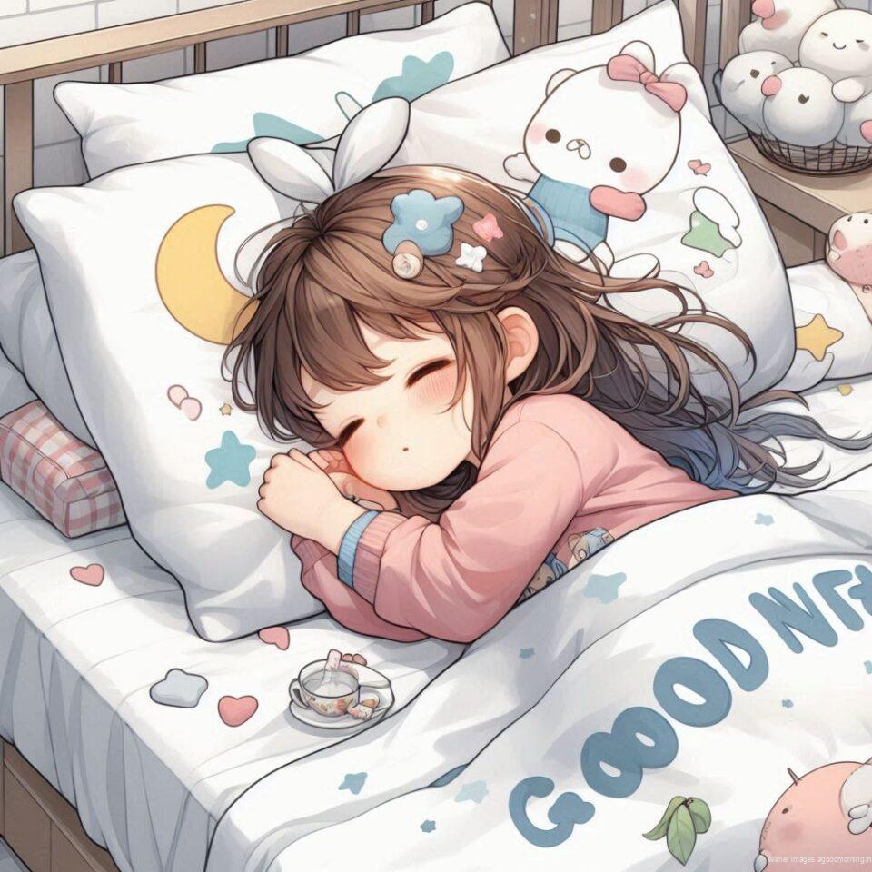 Good night images with sleeping 2024 35 Good night images with sleeping boy and girl sleeping vibes with good night colourful beautiful background ()
