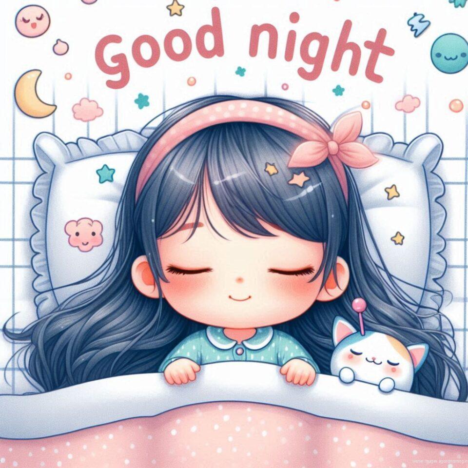Good night images with sleeping 2024 18 Good night images with sleeping boy and girl sleeping vibes with good night colourful beautiful background ()
