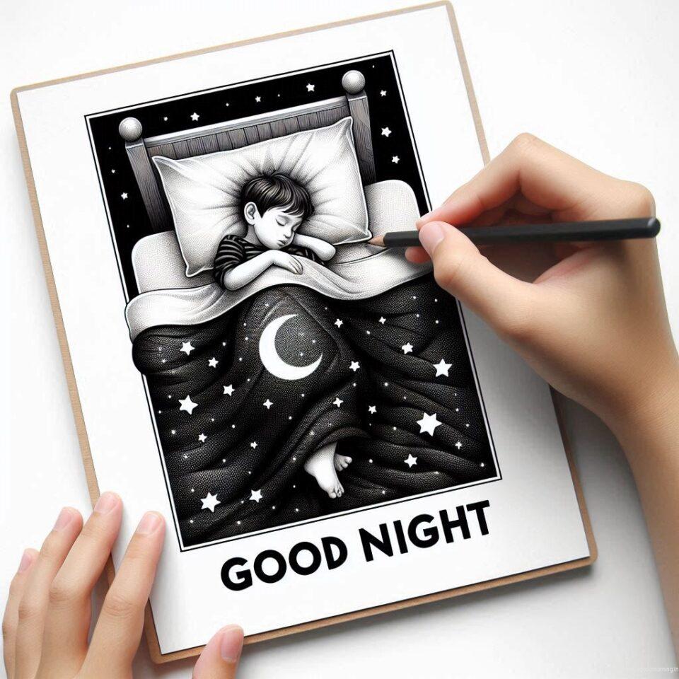 Good night images with sleeping 2024 39 Good night images with sleeping boy and girl sleeping vibes with good night colourful beautiful background ()