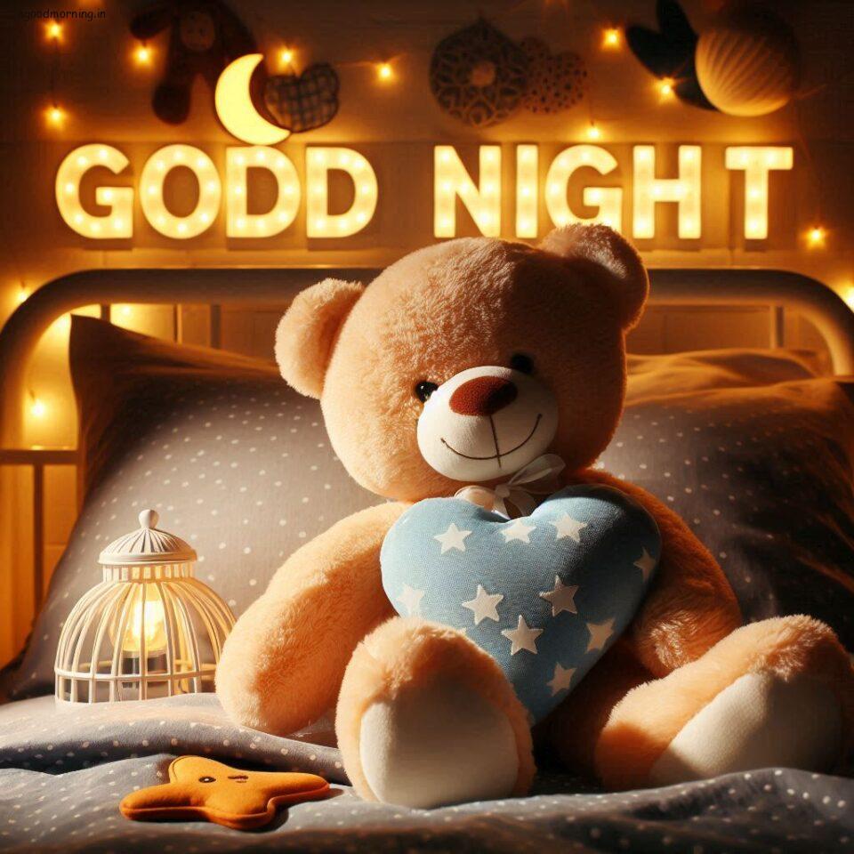 150 Good Night Teddy Bear Download Now 48 Good night teddy bear with night vibes with amazing background beautiful light setup with good night images ()