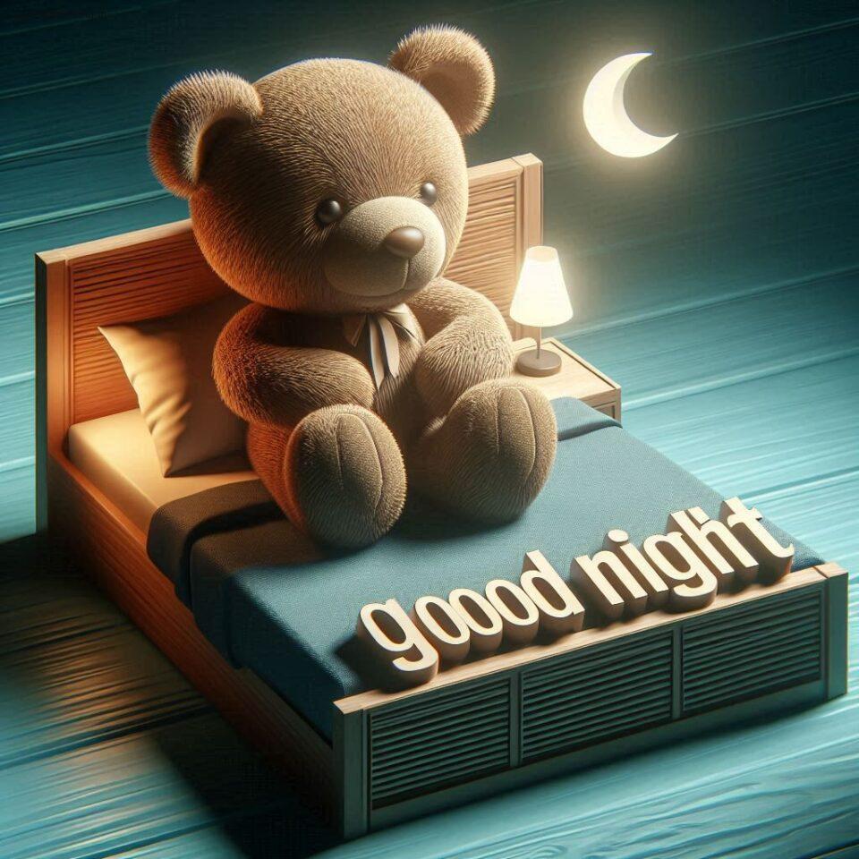 150 Good Night Teddy Bear Download Now 59 Good night teddy bear with night vibes with amazing background beautiful light setup with good night images ()