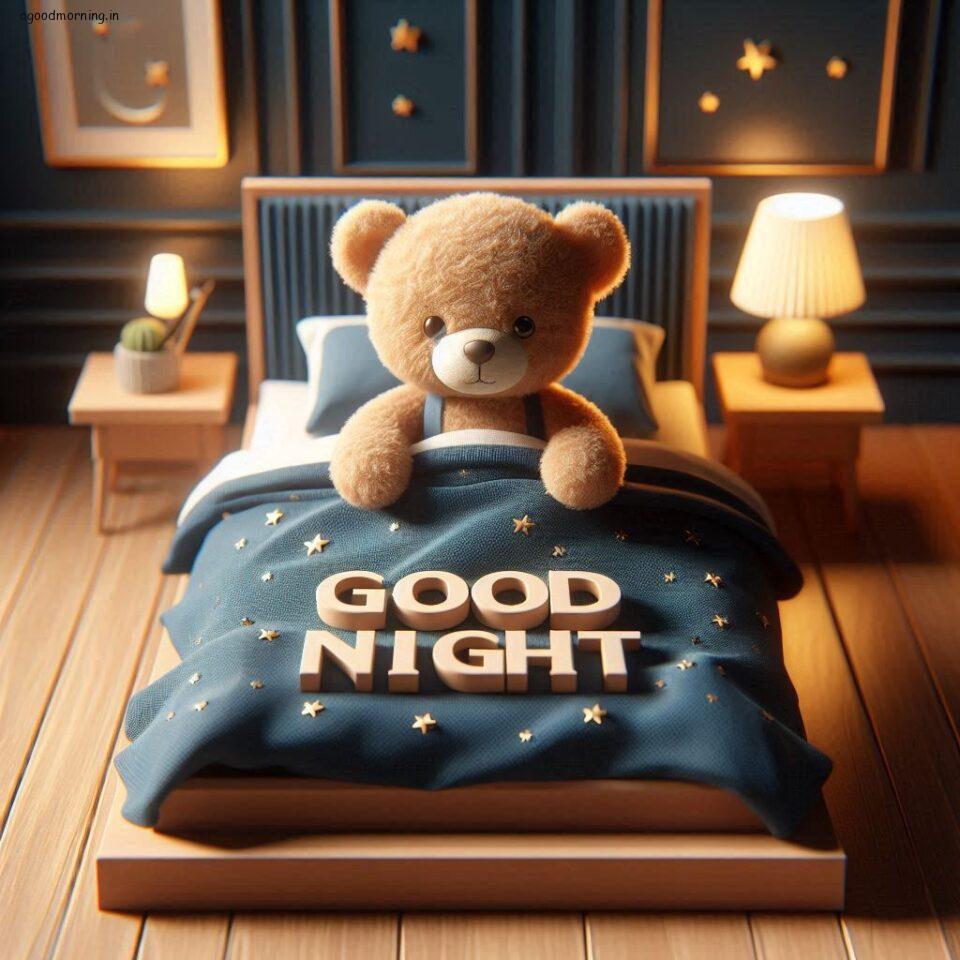 150 Good Night Teddy Bear Download Now 106 Good night teddy bear with night vibes with amazing background beautiful light setup with good night images ()