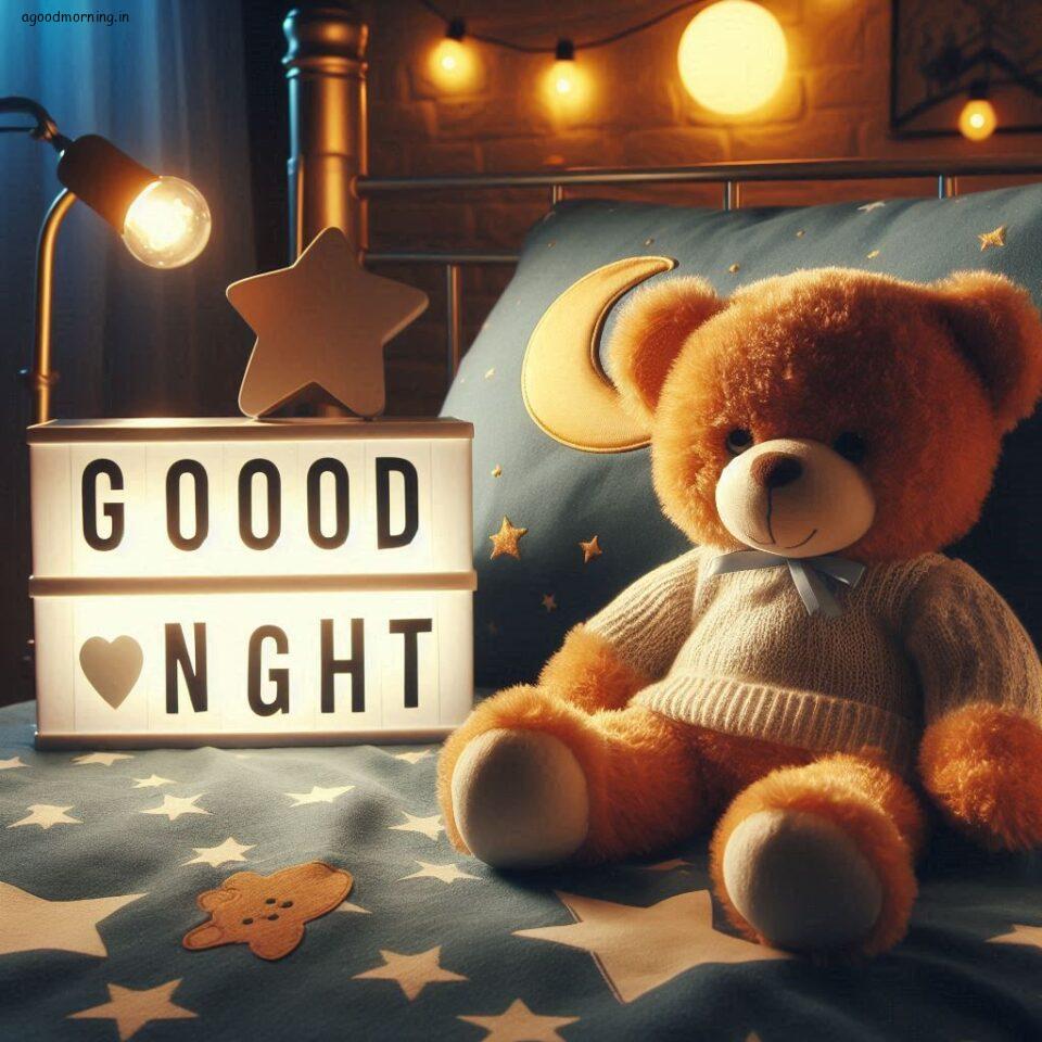 150 Good Night Teddy Bear Download Now 46 Good night teddy bear with night vibes with amazing background beautiful light setup with good night images ()