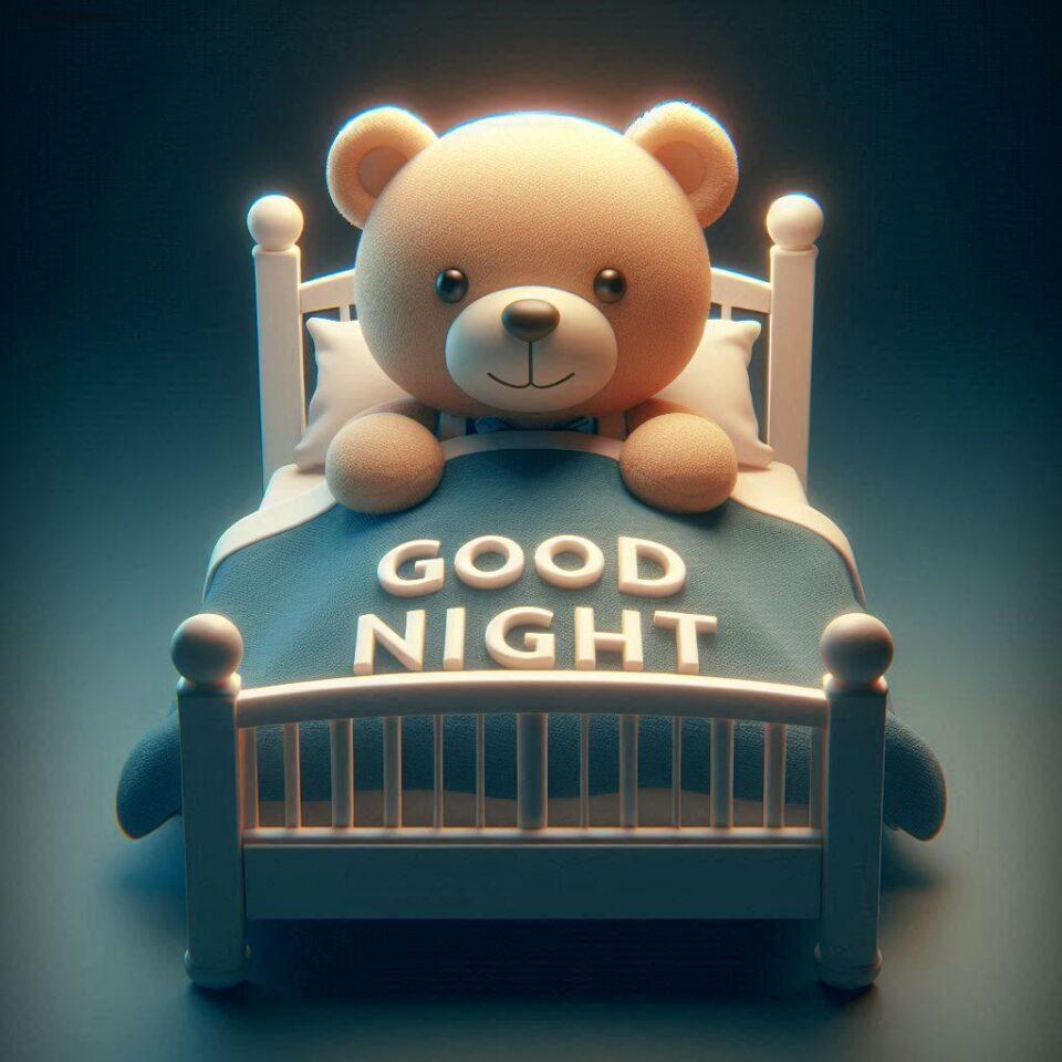 150 Good Night Teddy Bear Download Now 104 Good night teddy bear with night vibes with amazing background beautiful light setup with good night images ()